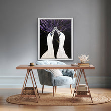 Indlæs billede til gallerivisning Love Birds<br>Aurora Edition<br>Højre<br>Originalt værk<br>Akryl på lærred<br>80 x 100 cm.