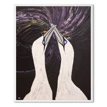 Indlæs billede til gallerivisning Love Birds<br>Aurora Edition<br>Venstre<br>Originalt værk<br>Akryl på lærred<br>80 x 100 cm.<br><font color="blue">Kan kun købes på Færøerne</font>