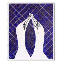 Indlæs billede til gallerivisning Gannets<br>Blue & Gold Edition<br>Originalt værk<br>Akryl på lærred<br>80 x 100 cm