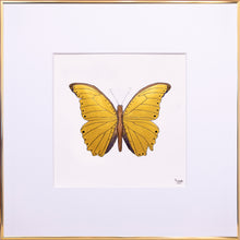 Indlæs billede til gallerivisning Forår i mit hjerte - Guldfugl<br>50 x 50 cm. i guldramme<br>Gold Edition