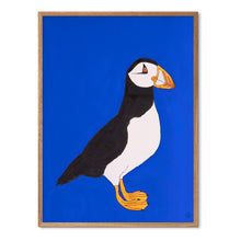 Indlæs billede til gallerivisning Puffin Loving<br>30x40 cm.<br>Akvarel<br>5 forskellige farver tilbage<br>Originalt værk