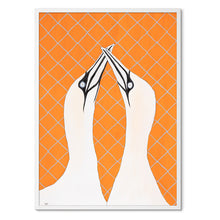 Indlæs billede til gallerivisning <i>Flere varianter på lager</i><br>Gannets in Love<br>Originalt værk<br>Akvarel<br>50 x 70 cm<br><font color="blue">Kan kun købes på Færøerne</font>