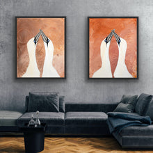 Indlæs billede til gallerivisning Love Birds<br>Roses Edition<br>Højre<br>Originalt værk<br>Akryl på lærred<br>80 x 100 cm.<br><font color="blue">Kan kun købes på Færøerne</font>