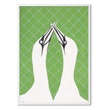 Indlæs billede til gallerivisning <i>Flere varianter på lager</i><br>Gannets in Love<br>Originalt værk<br>Akvarel<br>50 x 70 cm<br><font color="blue">Kan kun købes på Færøerne</font>