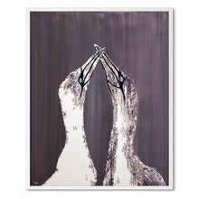 Indlæs billede til gallerivisning Love Birds<br>Skeletons Edition<br>Venstre<br>Originalt værk<br>Akryl på lærred<br>80 x 100 cm.<br><font color="blue">Kan kun købes på Færøerne</font>