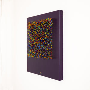 For Every Needle in My Soul<br>Rainbow Edition<br>Originalt værk<br>Mixed media<br>40 x 50 cm<br>(2025)