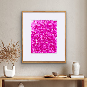 Kosmos i Flor - Pink Dreams<br>73x86 cm.<br>Originalt værk
