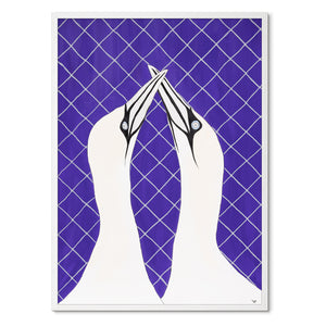 <i>Flere varianter på lager</i><br>Gannets in Love<br>Originalt værk<br>Akvarel<br>50 x 70 cm<br><font color="blue">Kan kun købes på Færøerne</font>