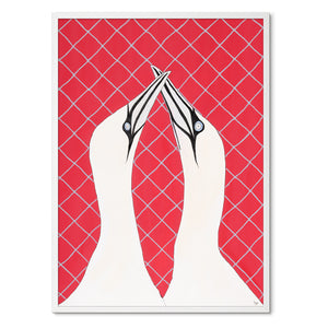 <i>Flere varianter på lager</i><br>Gannets in Love<br>Originalt værk<br>Akvarel<br>50 x 70 cm<br><font color="blue">Kan kun købes på Færøerne</font>