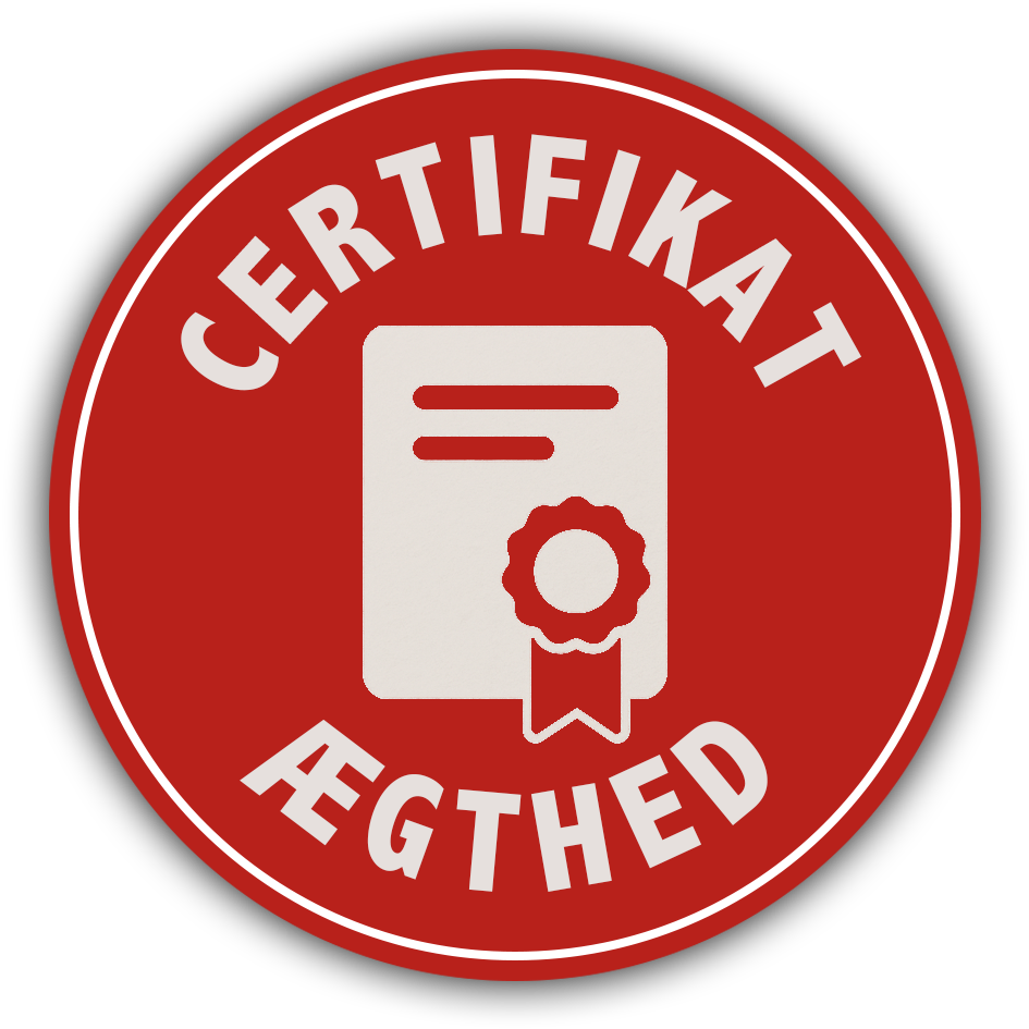 Ægthedscertifikat medfølger