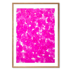 Kosmos i Flor - Cherry Whirl<br>70 x 100 cm.<br>Originalt værk