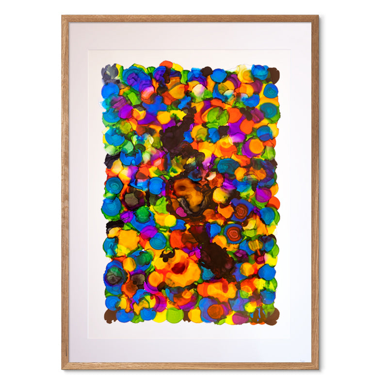 Galaxies<br>Nattesejl<br>70 x 100 cm.<br>Originalt værk<br><font color=