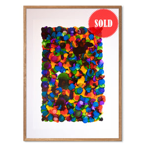 Galaxies<br>Månestøv<br>70 x 100 cm.<br>Originalt værk<br><font color="blue">Kan kun købes på Færøerne</font>