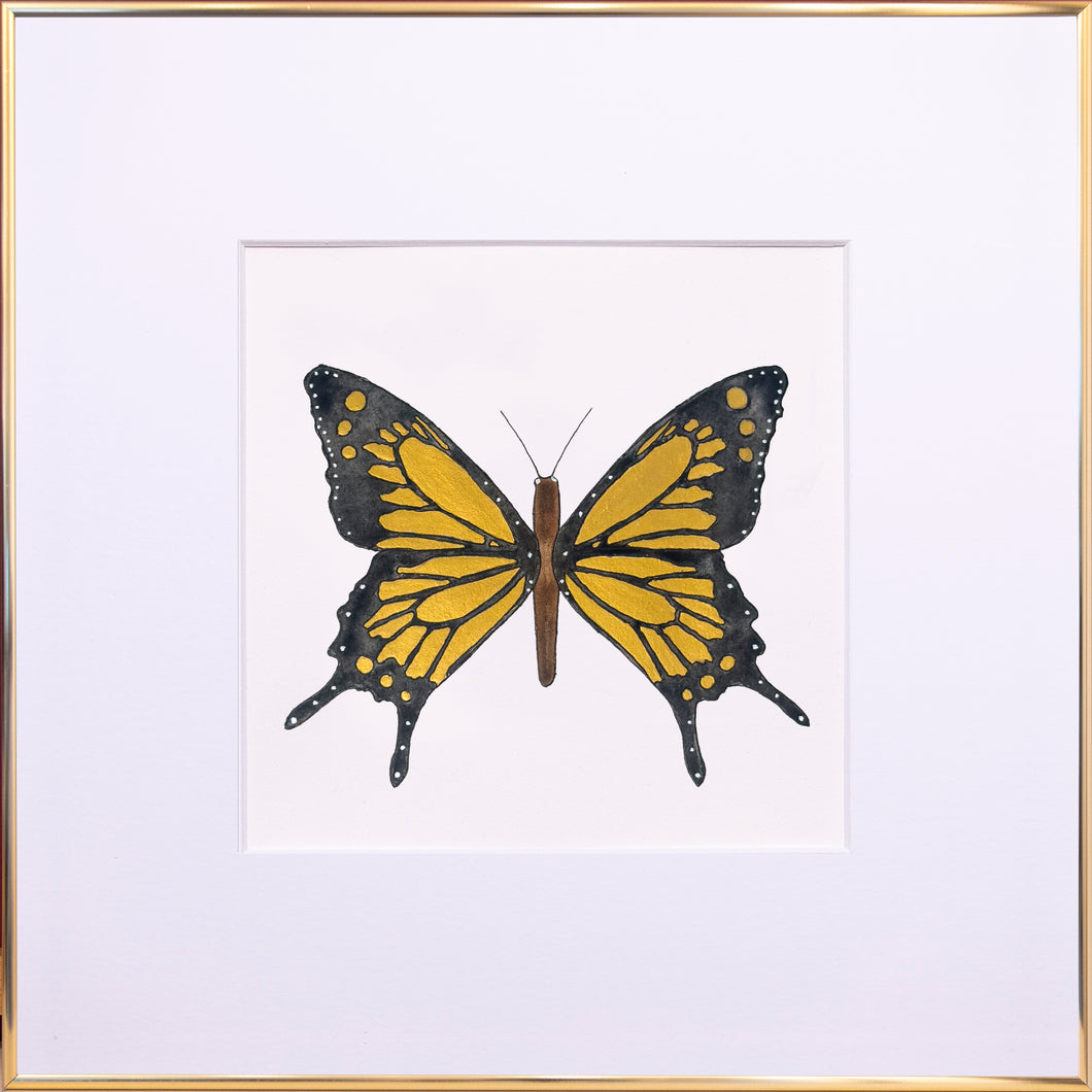 Forår i mit hjerte - Guldglimt<br>50 x 50 cm. i guldramme<br>Gold Edition