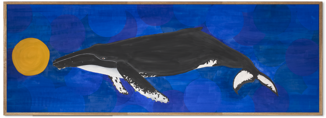 Pukkelhval<br>310 x 113 cm.<br>Originalt værk