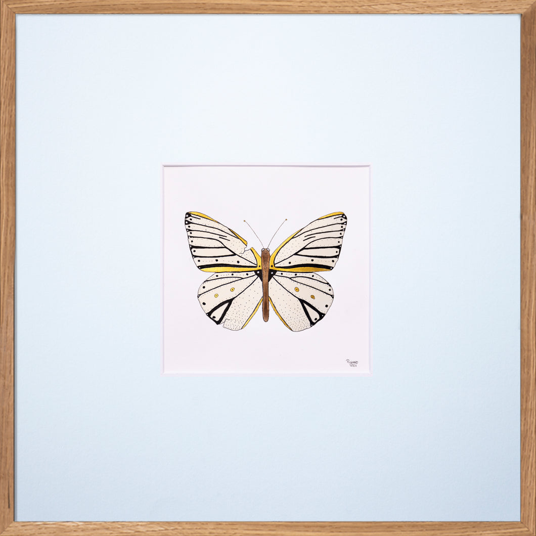 Forår i mit hjerte - Hvidguld<br>50 x 50 cm.
