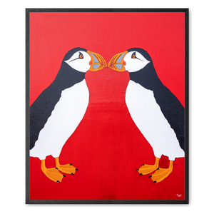 Aske & Pot<br>Rainbow Edition<br>Originalt værk<br>Akryl på lærred<br>80 x 100 cm.<br>(2024)