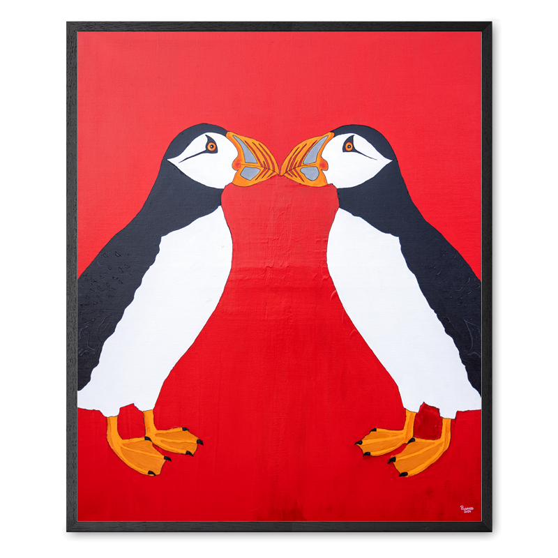 Aske & Pot<br>Rainbow Edition<br>Originalt værk<br>Akryl på lærred<br>80 x 100 cm.<br>(2024)