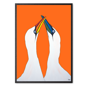Love Birds<br>Rainbow Edition<br>Flere varianter<br>Nummereret kunst-print<br>(2024)