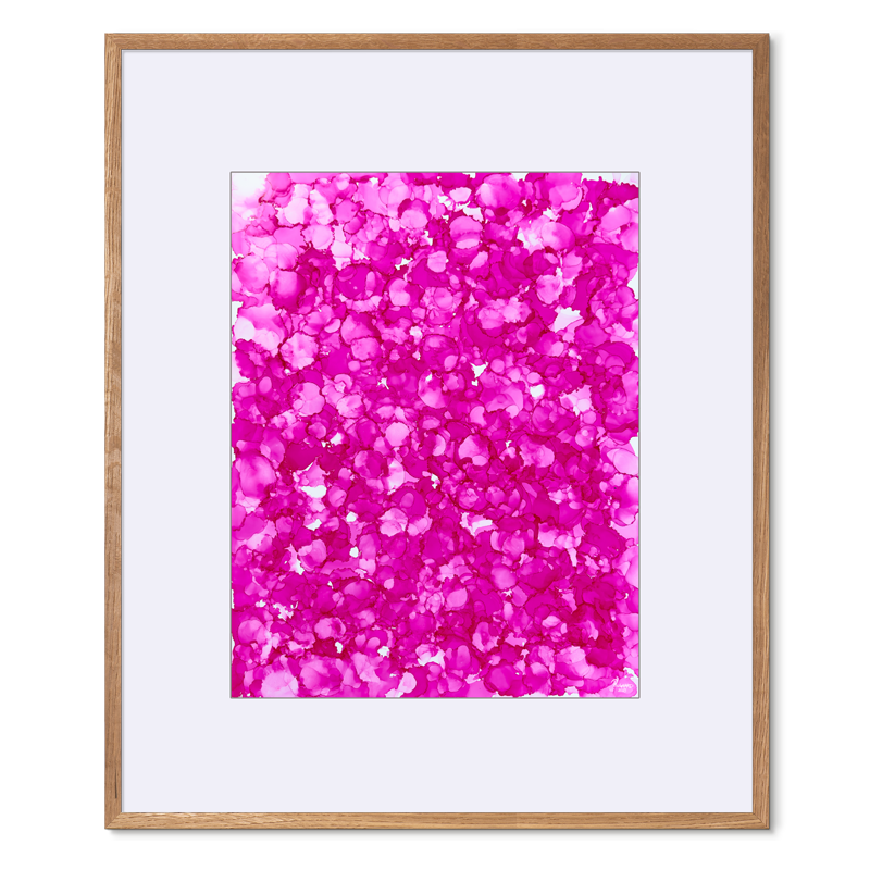 Kosmos i Flor - Pink Dreams<br>73x86 cm.<br>Originalt værk