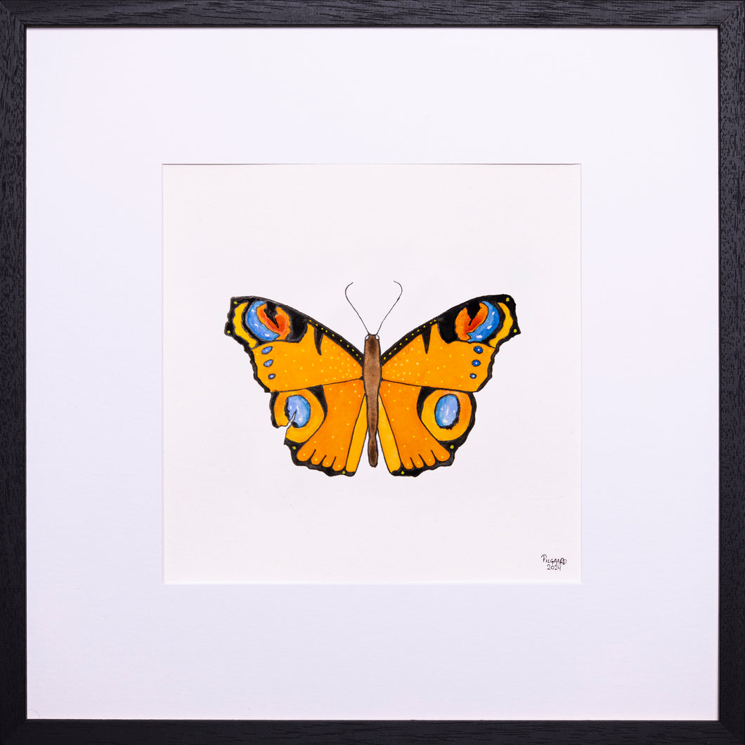 Forår i mit hjerte - Orange Perlegrus<br>30 x 30 cm.