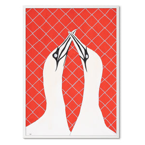 <i>Flere varianter på lager</i><br>Gannets in Love<br>Originalt værk<br>Akvarel<br>50 x 70 cm<br><font color="blue">Kan kun købes på Færøerne</font>