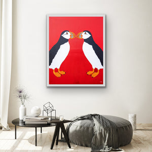 Aske & Pot<br>Rainbow Edition<br>Originalt værk<br>Akryl på lærred<br>80 x 100 cm.<br>(2024)