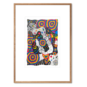 Søskende - Love Edition<br>50 x 70 cm<br>Originalt værk