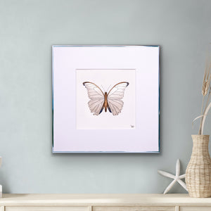 Forår i mit hjerte - Sølvspurv<br>50 x 50 cm. i sølvramme<br>Silver Edition