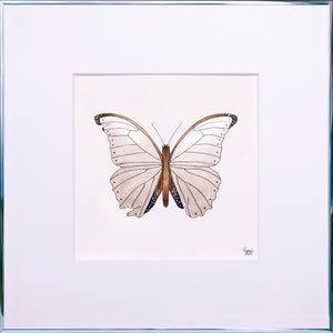 Forår i mit hjerte - Sølvspurv<br>50 x 50 cm. i sølvramme<br>Silver Edition