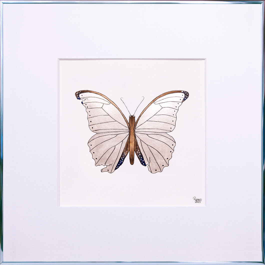 Forår i mit hjerte - Sølvspurv<br>50 x 50 cm. i sølvramme<br>Silver Edition