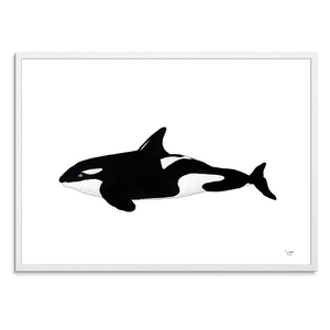 Spækhugger<br>Tusch<br>30 x 40 cm.<br>Originalt værk