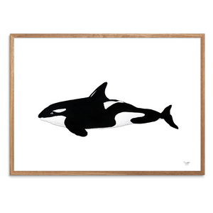 Spækhugger<br>Tusch<br>30 x 40 cm.<br>Originalt værk