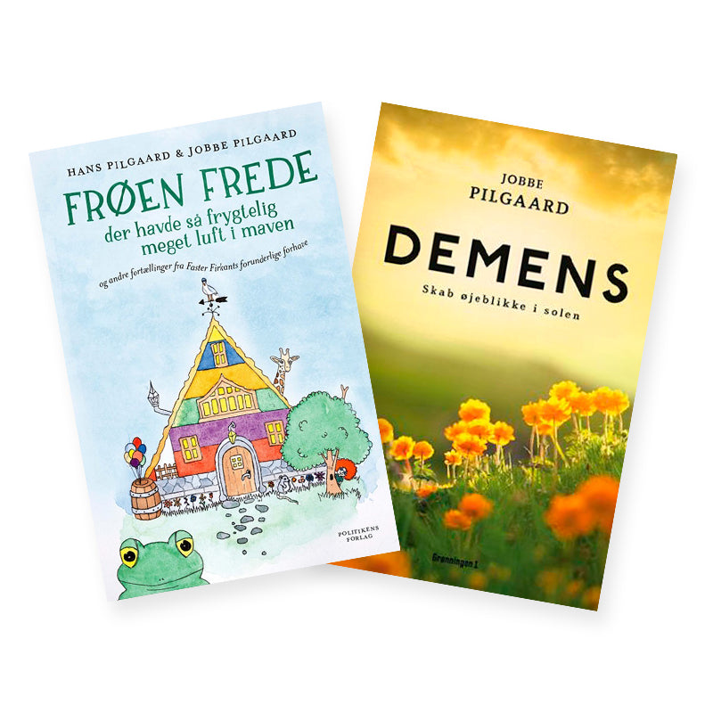 Frøen Frede + Demens<br>Begge signeret<br><font color=
