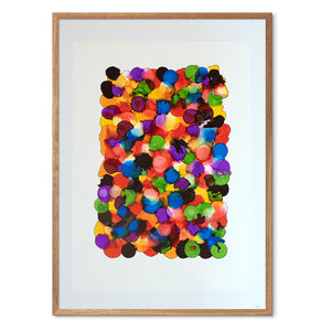 Galaxies<br>Stjernegrus<br>50 x 70 cm.<br>Originalt værk