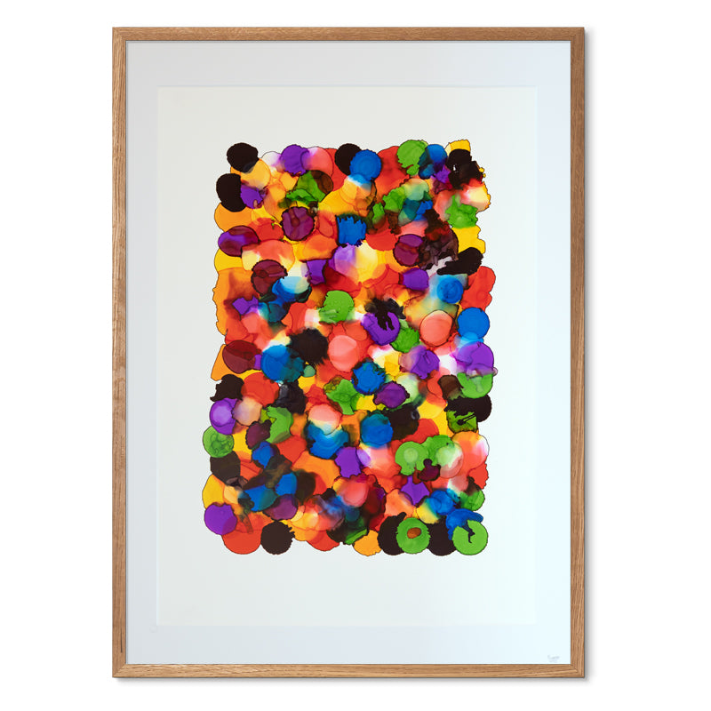 Galaxies<br>Stjernegrus<br>50 x 70 cm.<br>Originalt værk