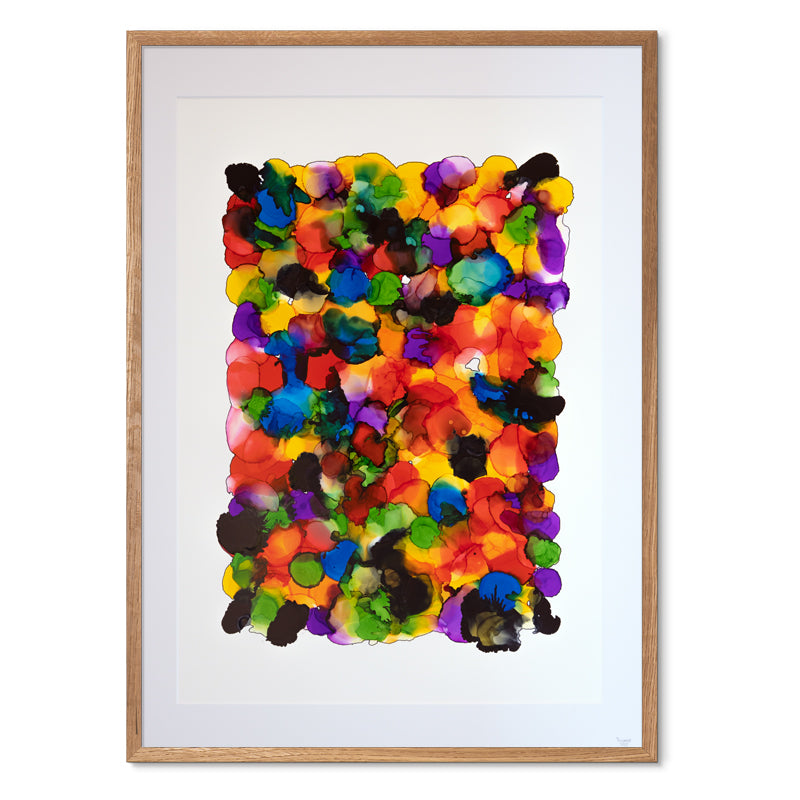 Galaxies<br>Galakseglimt<br>50 x 70 cm.<br>Originalt værk