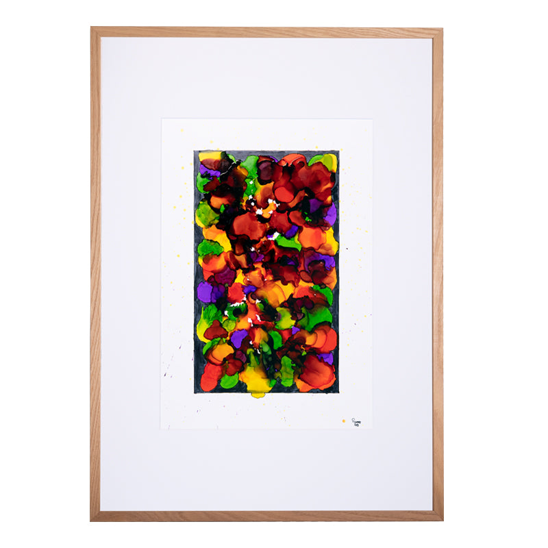 Galaxy<br>Earthshine<br>50 x 70 cm.<br>Originalt værk